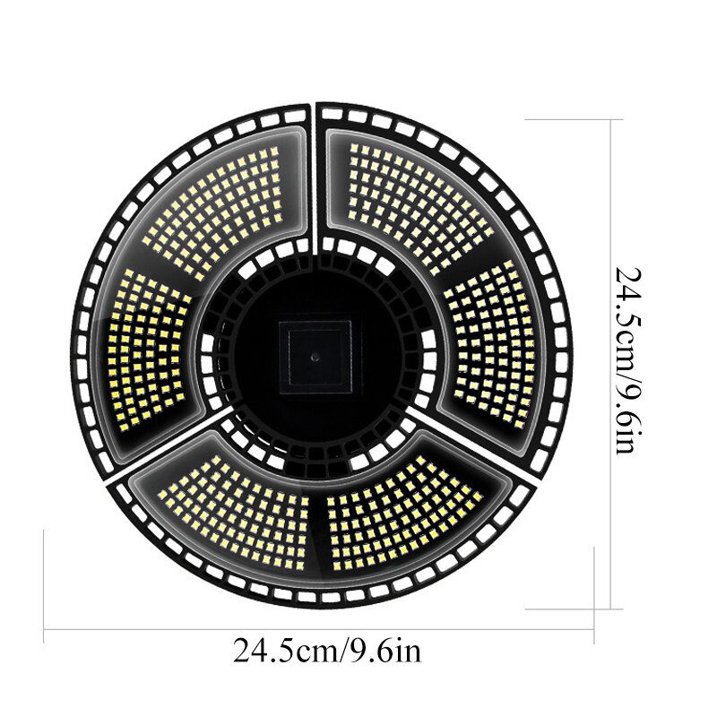 288/360/432/504led Kokoontaittuva E27 Autotallin Valaisin Muotoutuva Kattovalaisin Ip68