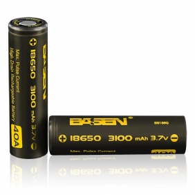 2kpl Basen Bs186q 18650 3100mah 3.7v 40a High Drain Flat Top Ladattava Litiumioniakku