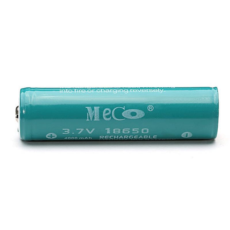 2kpl Meco 3.7v 4000mah Suojattu Ladattava 18650 Litiumioniakku