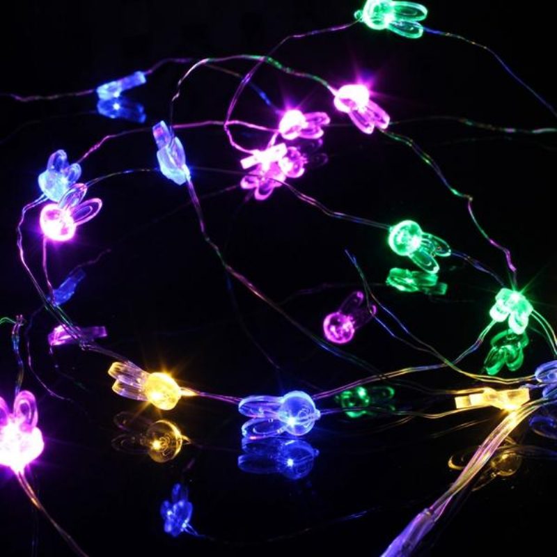 2m 20 Led Kaninpää Paristokäyttöinen Xmas String Fairy Lights -juhlien Hääjoulukoristeet