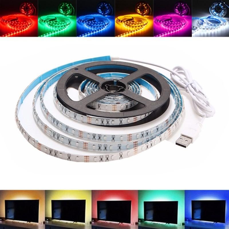 2m Ei-vedenpitävä Usb Smd3528 Tv Taustatietokone Led-nauhanauha Joustava Valo Dc5v