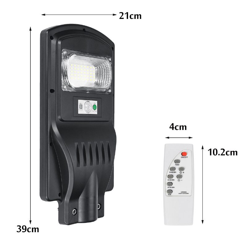 30 W Led-aurinkovalo Pir-induktio Ulkona Katuvalaisin + Kaukosäädin