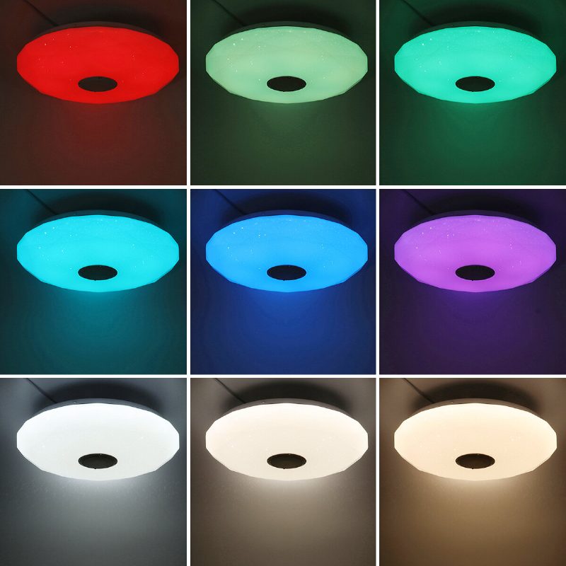 33cm/40cm 36w Led Rgb Musiikki Älykattolamppu Bluetooth App/kaukosäädin Keittiö Makuuhuone Kylpyhuone 85-265v