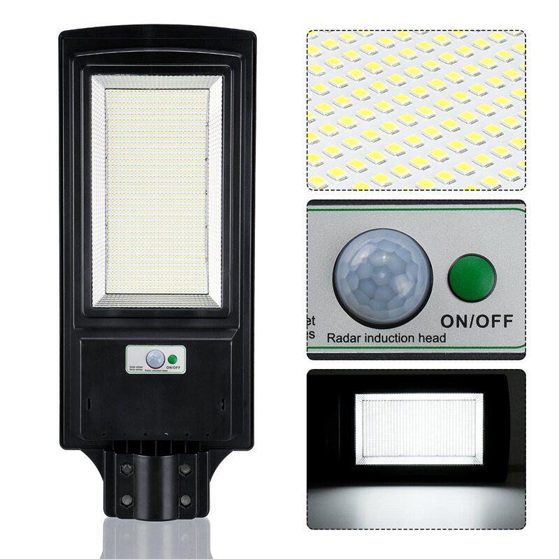 3500w 462/936 Led Solar Street Light Pir-liiketunnistin Ulkoseinälamppu + Kaukosäädin