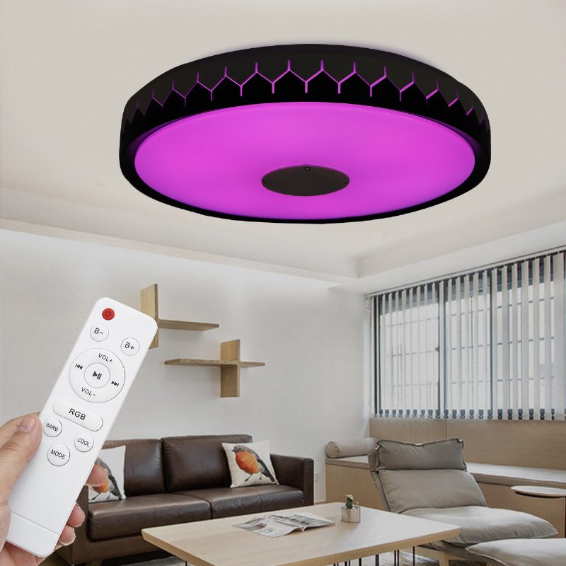 36/60w 110/220v Bluetooth Wifi Led Smart Ceiling Light 256 Rgb Musiikkikaiutin Himmennettävä Lamppu App Kaukosäädin