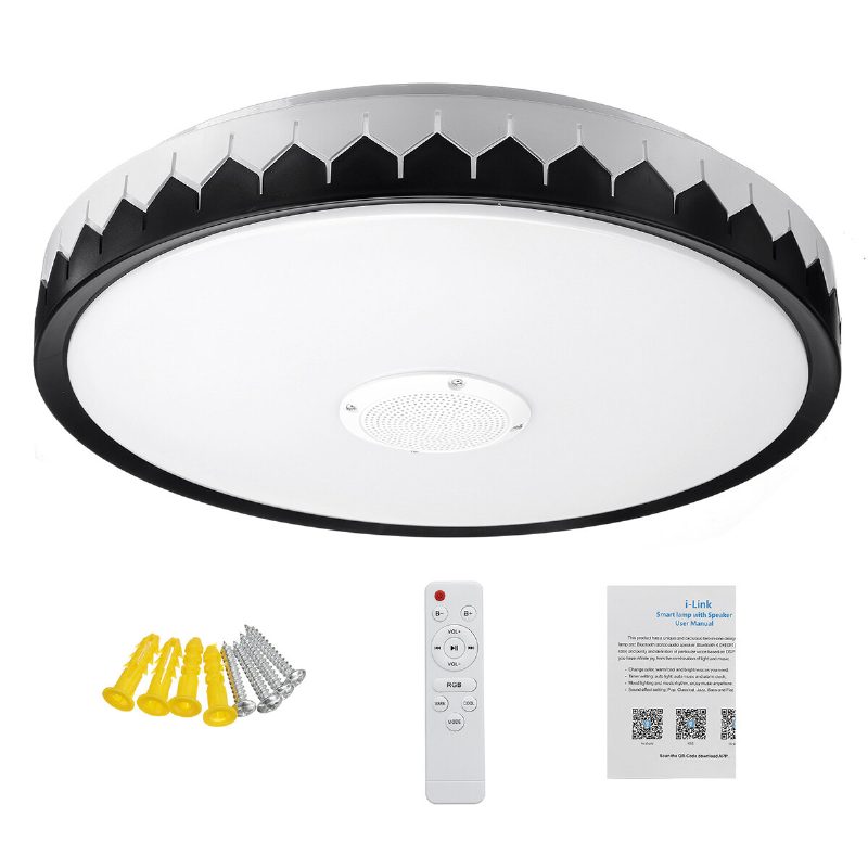 36/60w 110/220v Bluetooth Wifi Led Smart Ceiling Light 256 Rgb Musiikkikaiutin Himmennettävä Lamppu App Kaukosäädin