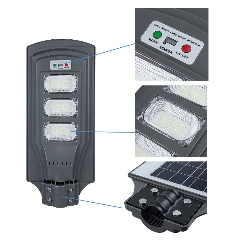 360w 36000lm 351 Led Wall Street Light Aurinkopaneelin Liiketunnistinlamppu Ohjauksella