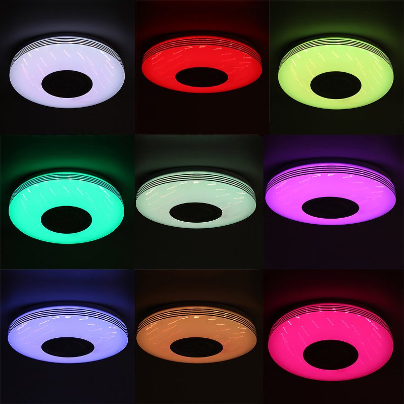 36cm Bluetooth Wifi Led Kattovalo Rgb Musiikkikaiutin Himmennettävä Lamppu App Kaukosäädin