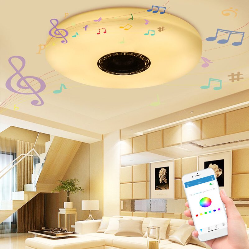 36w 60w Moderni Led Musiikki Kattovalo Bluetooth Kaiutin Monivärinen Makuuhuoneen Lamppu Ac220v