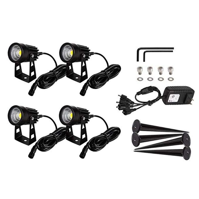 4 In 1 Cob Led Outdoor Landscape Spot Flood Light Ac85-265v Vedenpitävä Nurmikon Polulle