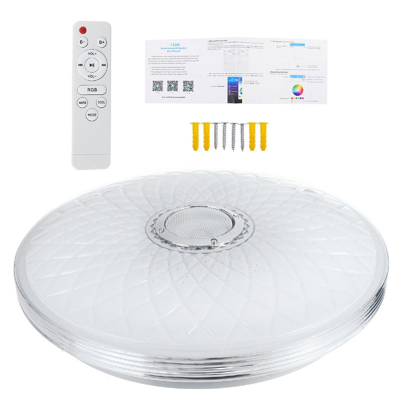 40 cm 85-265 V Bluetooth Led -kattovalo 256 Rgb Musiikkikaiutin Himmennettävä Lamppu 2.4 Ghz Kaukosäädin