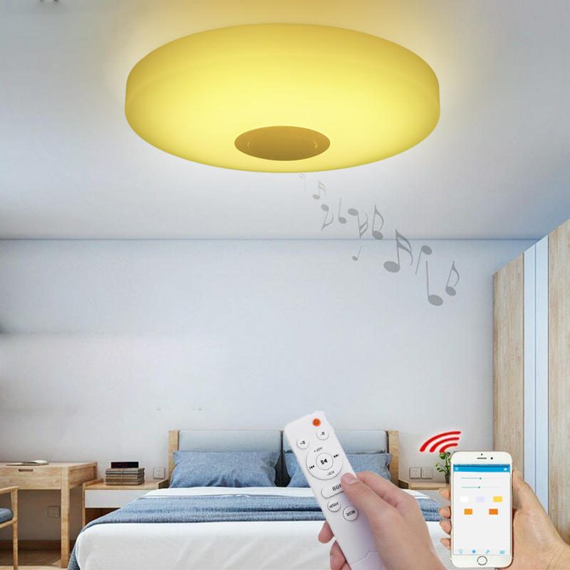 48 W Himmennettävä Led-musiikkikattovalo Bluetooth-kaiuttimen Alasvalaisin Moderni