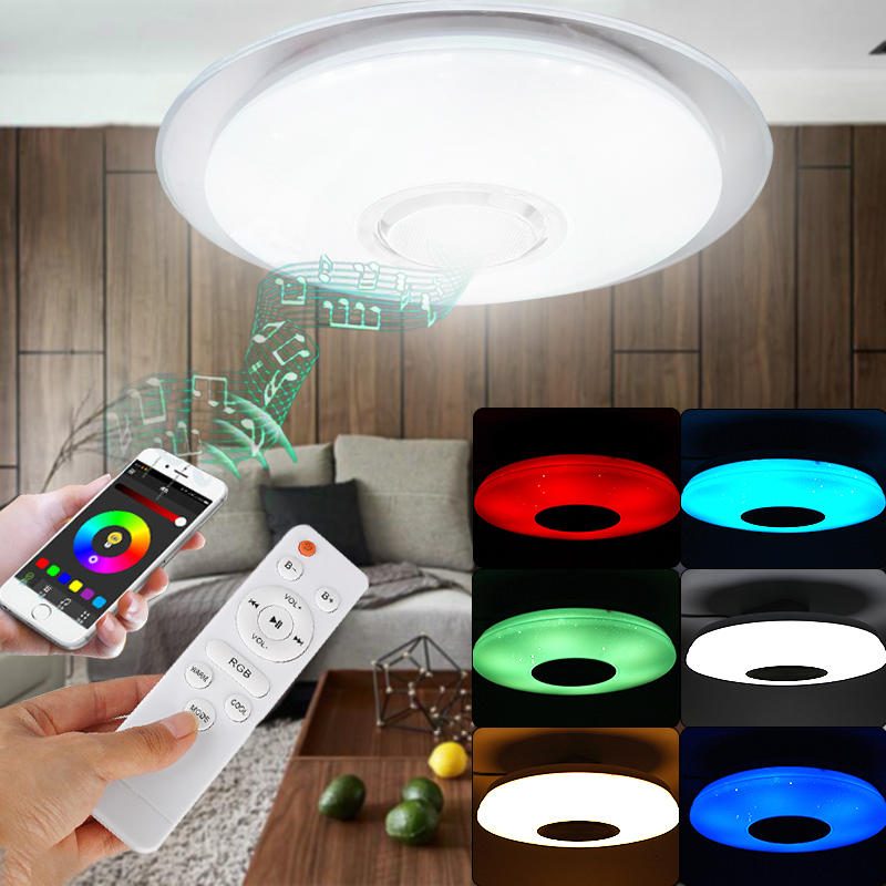 48w 108led Himmennettävä Rgb-kattovalo Uppoasennettava Bluetooth-musiikkikaiutin App-ohjaus