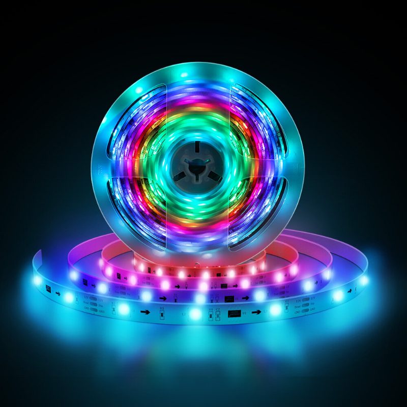 5m/10m Sisäänrakennettu Ic Smart Wi-fi Rgb Magic Led Strip Light+40 Keys Ir-kaukosäädin Työskentele Alexa Google Assistantin Joulukoristeiden Kanssa Jouluvalojen Tyhjennys