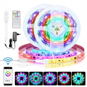 5m/10m Sisäänrakennettu Ic Smart Wi-fi Rgb Magic Led Strip Light+40 Keys Ir-kaukosäädin Työskentele Alexa Google Assistantin Joulukoristeiden Kanssa Jouluvalojen Tyhjennys