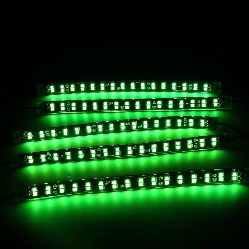 6/8kpl 5050 Led Car Strip Underglow Dc12v 40w Rgb Led Neon Car Under Glow Atmosphere Light App Bluetooth Control