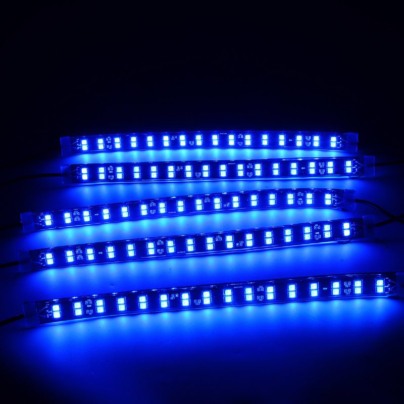 6/8kpl 5050 Led Car Strip Underglow Dc12v 40w Rgb Led Neon Car Under Glow Atmosphere Light App Bluetooth Control