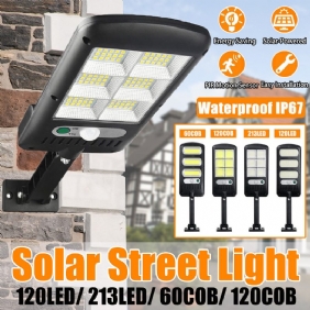 60/120cob 120/213led Solar Street Light Pir-liiketunnistin Vedenpitävä Ip67-seinälamppu Ulkopuutarha-kotiin