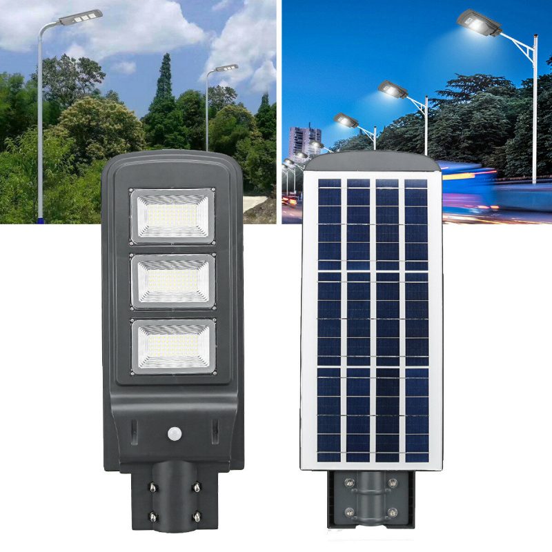 60w 180led Aurinkovoimalla Toimiva Lamppu Pir-liiketunnistin Outdoor Garden Street Light Road Gardeniin