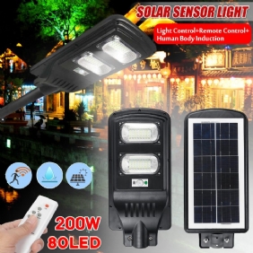 60w 80led Solar Power Pir Motion Induktio Wall Street Light + Kaukosäädin