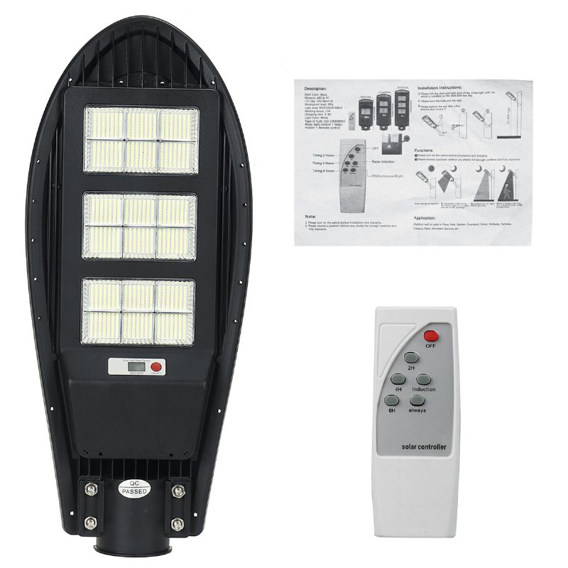 756/1138/1512led Solar Street Light Liiketunnistin Ulkopuutarha-alueen Tiekohdevalo Ip65