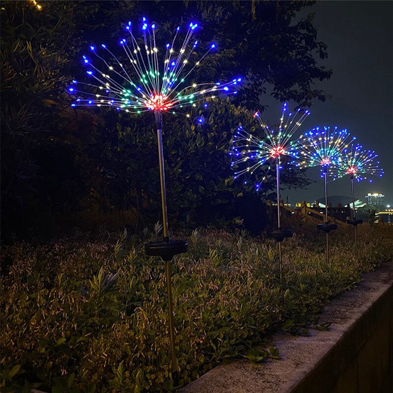 8 Tilaa 90/200/120 Led Aurinkolamppu Kuparilanka Ilotulituslamppu Puutarhansisustus Ulkona Aurinkolamput Vedenpitävä