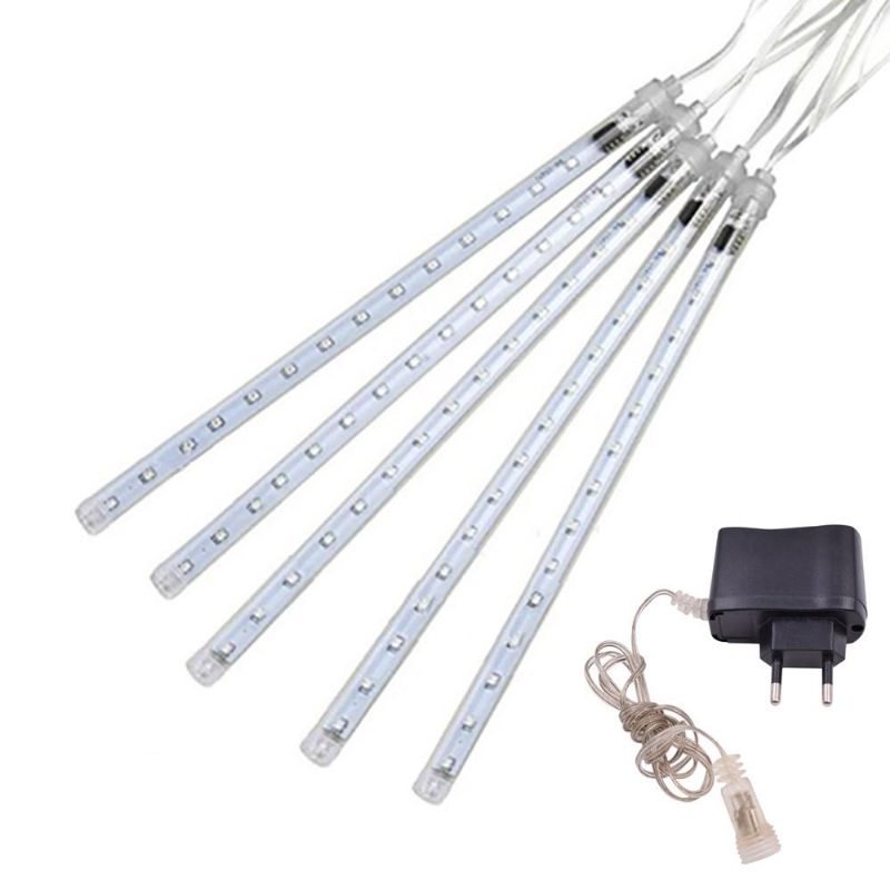 Ac110-240v 50cm Vedenpitävä Ip65 180led Meteor Suihku Sade 5 Putket String Light Holiday Party Joulun Ulkosisustus