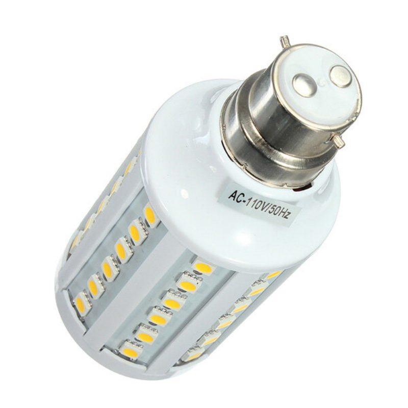 B22 10w Smd 5050 Valkoinen/lämmin Valkoinen 60 Led Maissilamppu Ac 110v