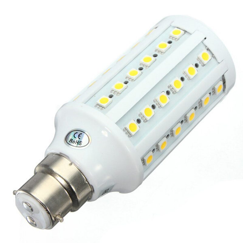 B22 10w Smd 5050 Valkoinen/lämmin Valkoinen 60 Led Maissilamppu Ac 110v