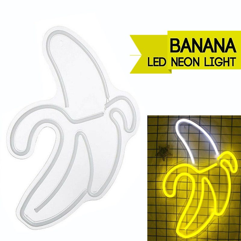 Banana Led Neon Sign Light Art Seinävalaisin Bar Pub Makuuhuoneen Sisustukseen