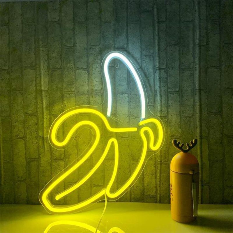 Banana Led Neon Sign Light Art Seinävalaisin Bar Pub Makuuhuoneen Sisustukseen