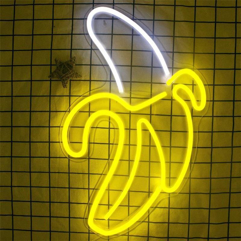 Banana Led Neon Sign Light Art Seinävalaisin Bar Pub Makuuhuoneen Sisustukseen