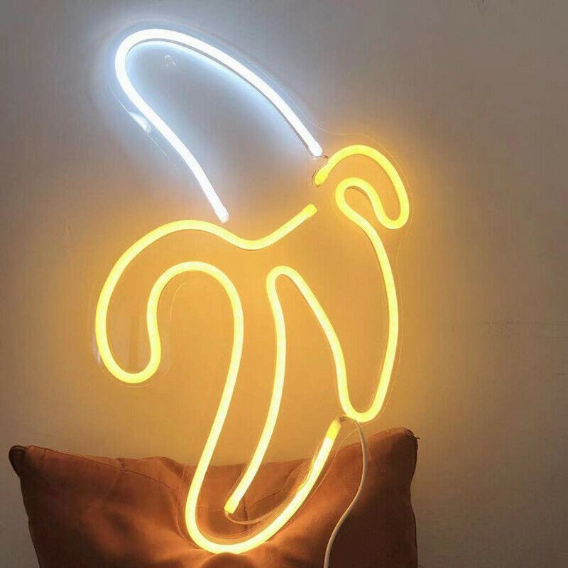 Banana Led Neon Sign Light Art Seinävalaisin Bar Pub Makuuhuoneen Sisustukseen