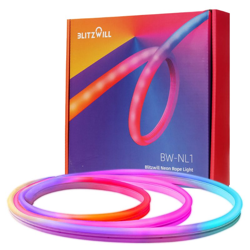 Bw-nl1 Neon Led Strip 3m Rgbic Valot Music Sync Diy Design -sovellus Ja Kaukosäädin Työskentele Alexa Google Assistantin Neonnauhavalon Kanssa Olohuoneen Peliseinien Koristeluun