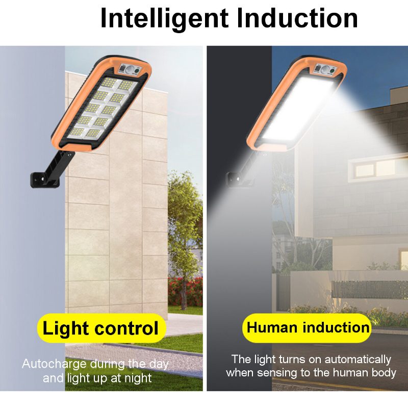 Cob Led Solar Street Wall Light Pir-liiketunnistin Himmennettävä Lamppu Ulkopuutarhaan