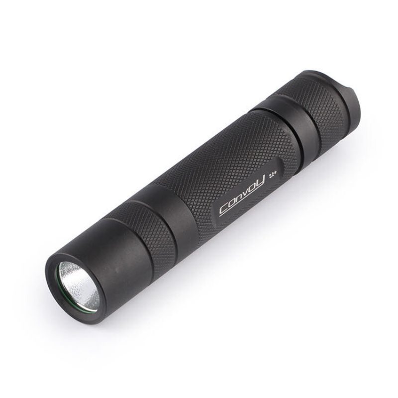 Convoy S2+ Black L2 7135x8 3/5mode Edc Led Taskulamppu 18650