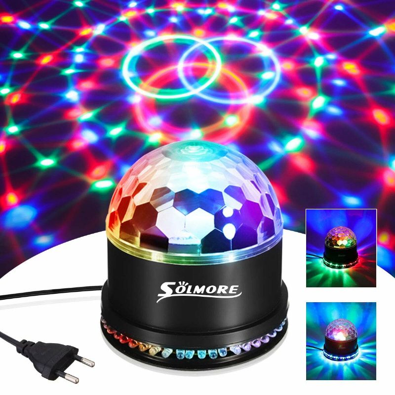 Disco Lights Solmore 51 Leds Juhlalava 12w Rgb Ball Light Sound Ainutlaatuinen Peräkkäinen Vilkkuva Tehoste Lapsille Festivaali Syntymäpäiväjuhla Baari