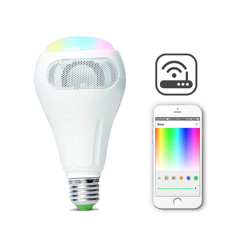 E27 12w Rgb+w+ww Smart Wifi App Control Led-lamppukaiutin Työskentele Alexan Ac110-240v Kanssa