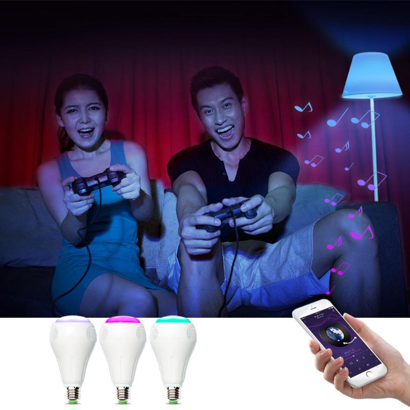 E27 12w Rgb+w+ww Smart Wifi App Control Led-lamppukaiutin Työskentele Alexan Ac110-240v Kanssa