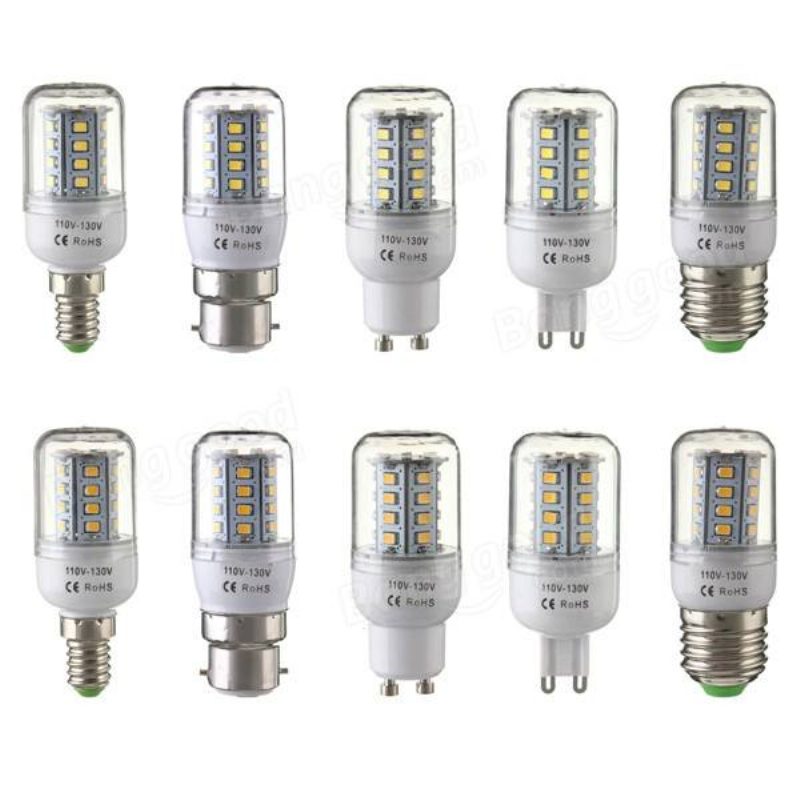 E27/e14/g9/gu10/b22 3.3w 30 Smd 2835 Led Maissipolttimo Lämmin Valkoinen/valkoinen 110v