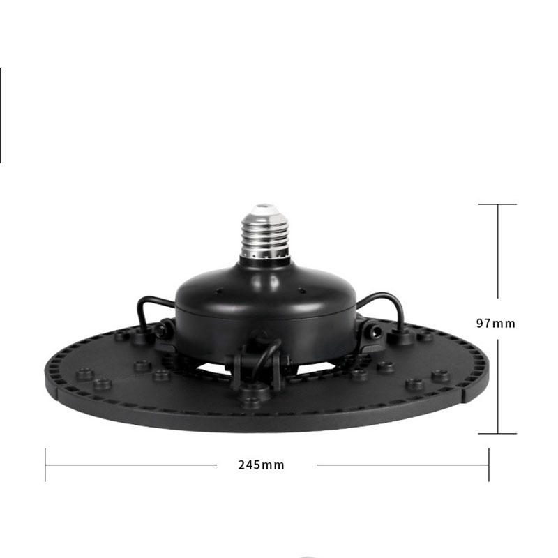 E27 Valotunnistin Led-polttimo Ufo Muotoutuva Kokoontaittuva Autotallilamppu Lämmin Valkoinen Sisä-ulkovalaistus Ac220v