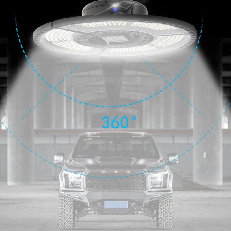 E27 Valotunnistin Led-polttimo Ufo Muotoutuva Kokoontaittuva Autotallilamppu Lämmin Valkoinen Sisä-ulkovalaistus Ac220v