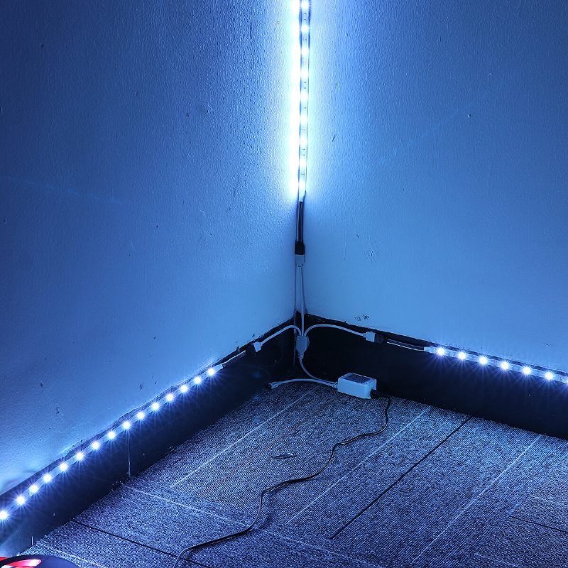 Elfeland 3*4m 5050 Rgb Led-nauhavalo Ei Vedenpitävä + Ohjain + Kaukosäädin + 12v 5a Virtalähde