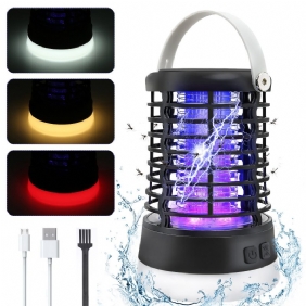 Elfeland 500-1000v Power Grid Led Sähköinen Mosquito Killer Light Uv-valolla Trap Outdoor Ip65 Vedenpitävä Usb Ladattava