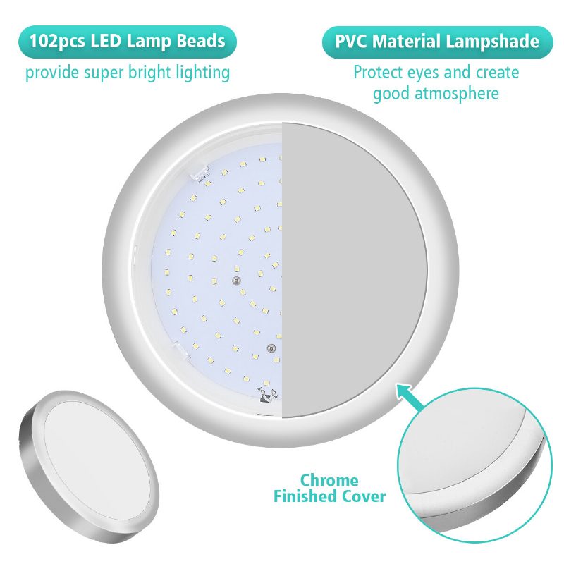 Elfeland Ac85-265v 18w 3000k Led-kattovalaisimet Ip54 Vedenpitävä Sisäolohuoneen Makuuhuoneen Valaisin