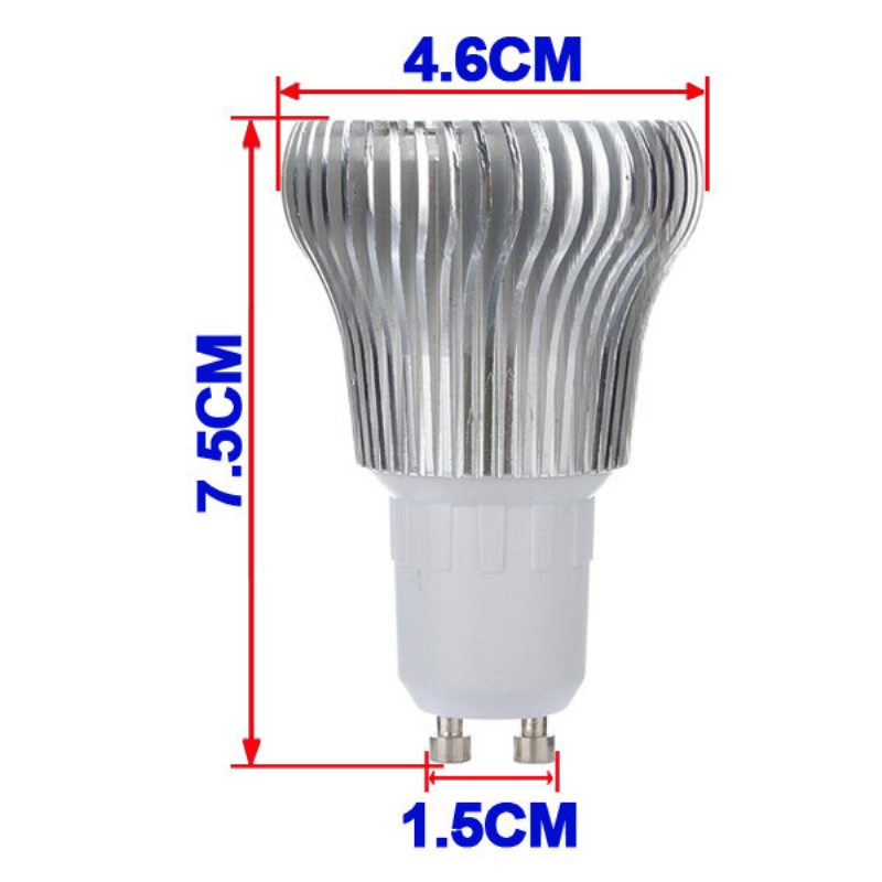 Gu10 6w 3 Led Valkoinen High Power Led Spot Lamppu 110-240v