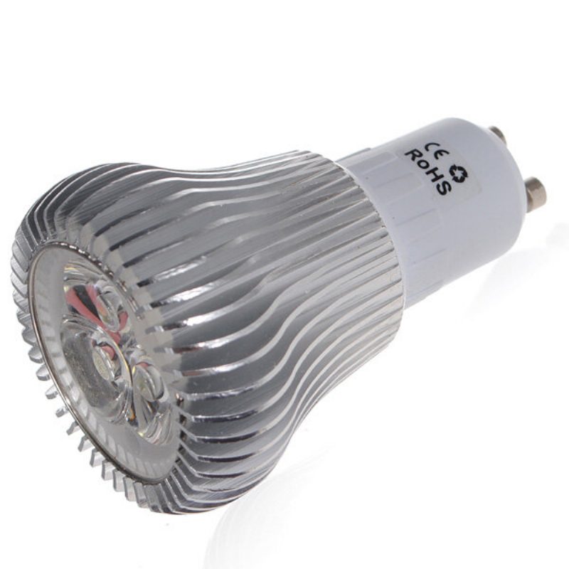 Gu10 6w 3 Led Valkoinen High Power Led Spot Lamppu 110-240v