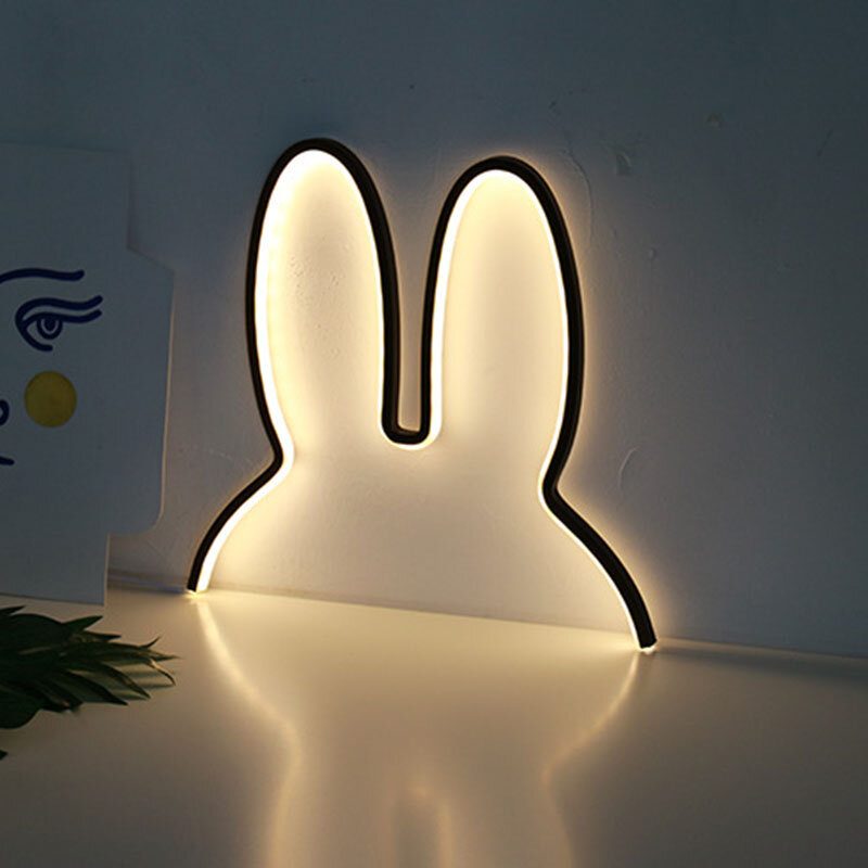 Ins Nordic Style Lastenkoristelu Luova Led-lamppu Rabbit Night Light