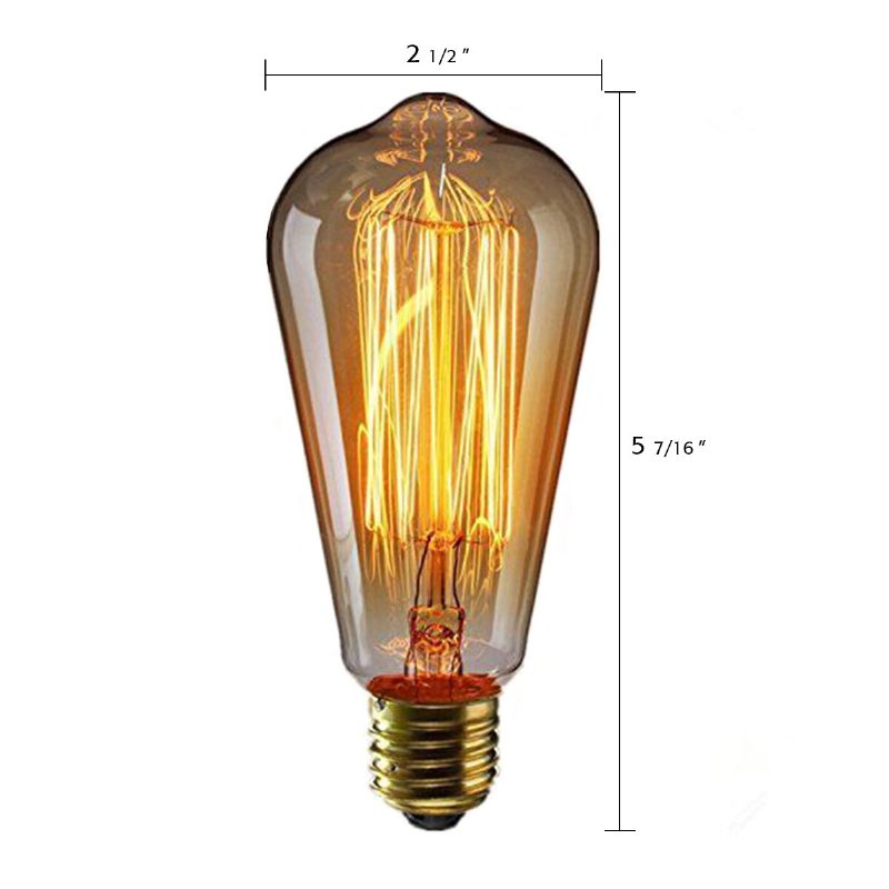 Kingso 2kpl 110v 60w Edison Retro -sarjan Volframilamppu Suora Lanka