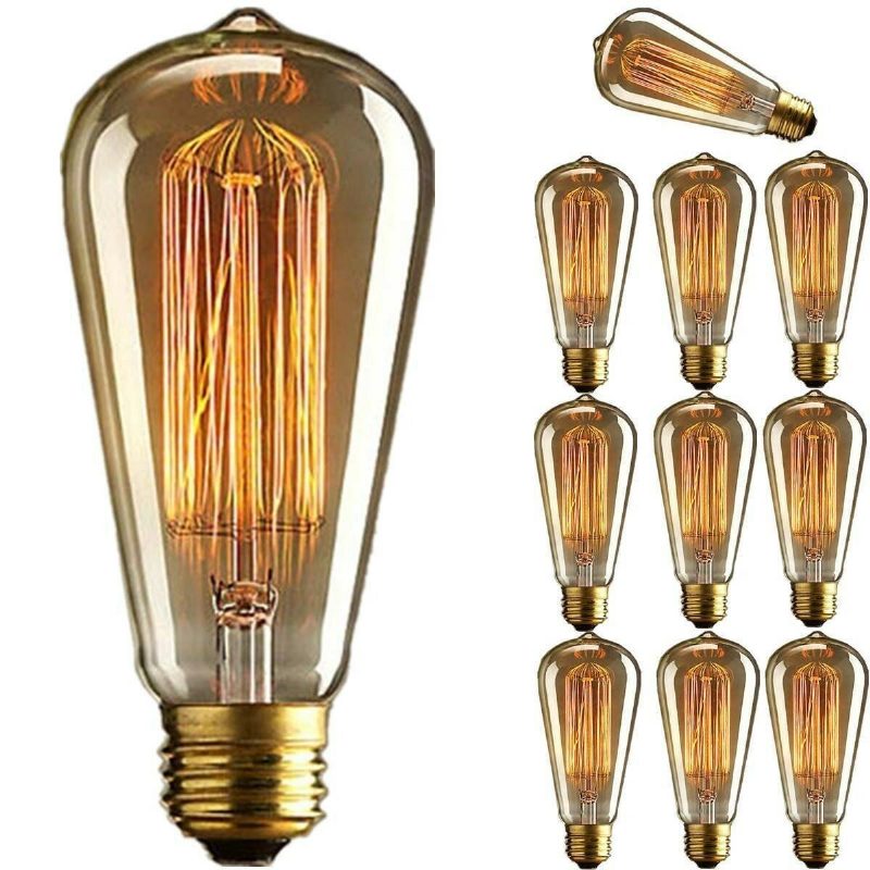 Kingso 2kpl 110v 60w Edison Retro -sarjan Volframilamppu Suora Lanka